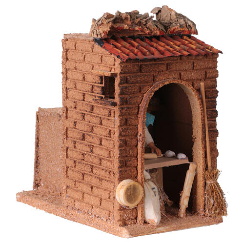 Vecchietta che impasta movimento 20x10x20 cm presepe napoletano 12 cm 3