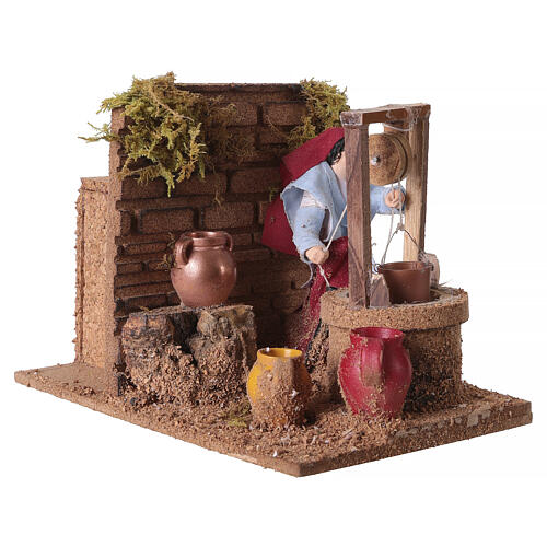 Donna al pozzo 10 cm movimento presepe napoletano 10x20x10 cm 3