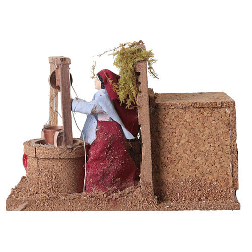 Donna al pozzo 10 cm movimento presepe napoletano 10x20x10 cm 4