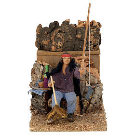 Fisherman figurine 10 cm animated Neapolitan nativity scene 10x10x20 cm