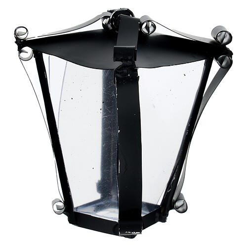 Laterne aus Metall, im neapolitanischen Stil, 8 × 5 cm – Krippenzubehör 2