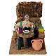 Woman eating with motion for 10 cm Napoletan Nativity Scene, 10x10x20 cm s1