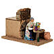 Ruchoma figurka kobiety jedzącej, 10 cm, do szopki neapolitańskiej, 10x10x20 cm s2