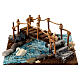 Bridge with swans 10-12 cm Neapolitan nativity scene 8x15x15 cm s1