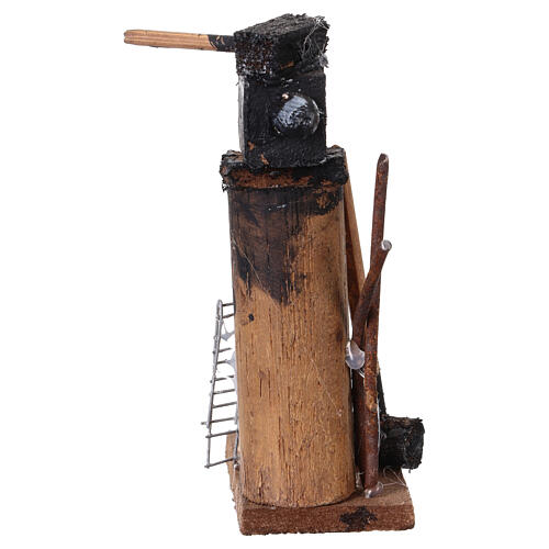 Amboss auf Holzklotz, 5 × 3 × 10 cm, für 16–18 cm Krippe, neapolitanische Krippe 4