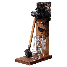 Ceppo con incudine 5x3x10 cm Presepe Napoletano fai da te da 16-18 cm