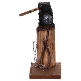 Wood Block, 4x3x8 cm with Anvil for DIY Neapolitan Nativity Scene 10-12 cm