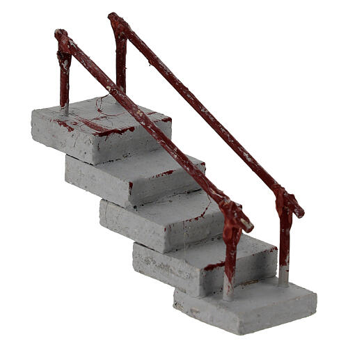 Straight staircase, 5x5x10 cm, for 4 cm Neapolitan Nativity Scene 1