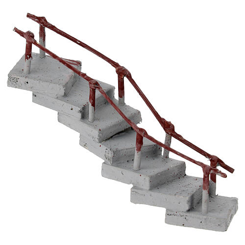 Curved staircase for 8-10 cm Neapolitan Nativity Scene, 5x12 cm 2