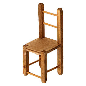 Wooden chair, accessory for 10 cm Neapolitan Nativity Scene, 10x5x3 cm