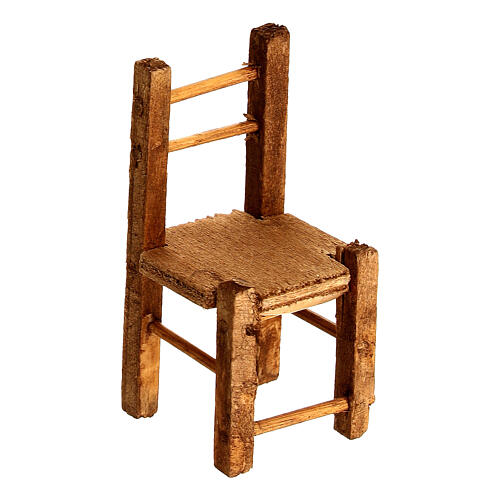 Holzstuhl neapolitanische Krippe 5,7x2,6x2,6 cm 2