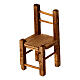 Wooden chair for Neapolitan Nativity Scene, 5.7x2.6x2.6 cm s1