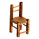 Wooden chair for Neapolitan Nativity Scene, 5.7x2.6x2.6 cm s2