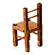 Wooden chair for Neapolitan Nativity Scene, 5.7x2.6x2.6 cm s3