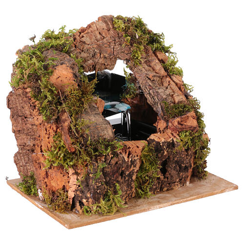 Cascade nativity scene with 2 levels 10-12 cm Neapolitan nativity scene 20x20x15 cm 3