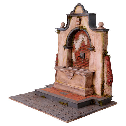 Theatrical set with fountain, 75x70x50, for 30-40 cm Neapolitan Nativity Scene 3