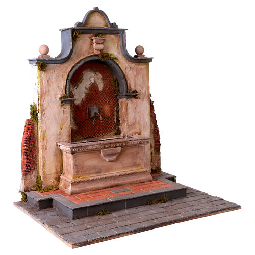 Theatrical set with fountain, 75x70x50, for 30-40 cm Neapolitan Nativity Scene 5