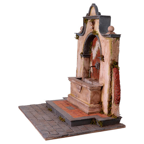 Theatrical set with fountain, 75x70x50, for 30-40 cm Neapolitan Nativity Scene 7