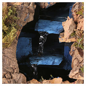 Three-level waterfall, 20x20x15 cm, for 10-12 cm Neapolitan Nativity Scene