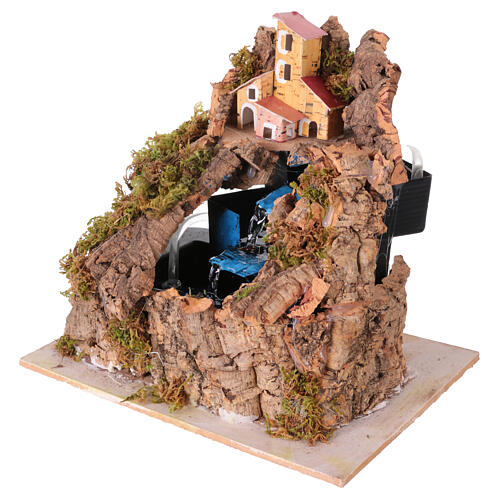 Cascata tre livelli 20x20x15 cm presepe napoletano 10-12 cm 3