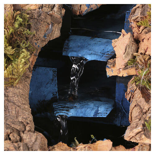 Cascata de três níveis 20x20x15 cm para presépio napolitano de 10-12 cm 2