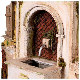 Fontaine avec ange 40x45x30 cm crèche napolitaine 20-25 cm