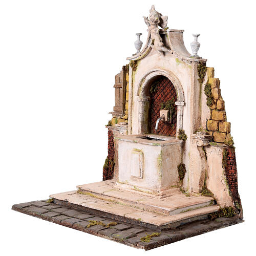 Fontaine avec ange 40x45x30 cm crèche napolitaine 20-25 cm 3