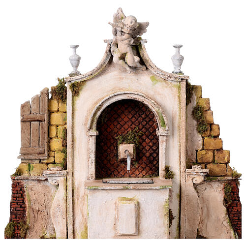 Fontaine avec ange 40x45x30 cm crèche napolitaine 20-25 cm 4