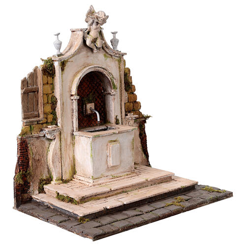 Fontaine avec ange 40x45x30 cm crèche napolitaine 20-25 cm 5