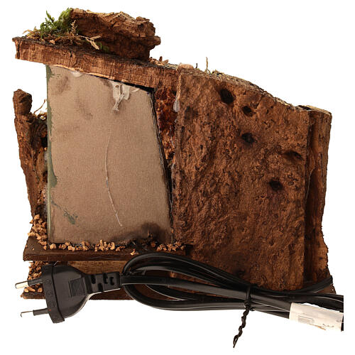 Windmühle als Krippenszene, elektrisch – 15 × 20 × 15 cm, geeignet für eine 8 cm Krippe, neapolitanischer Stil 4