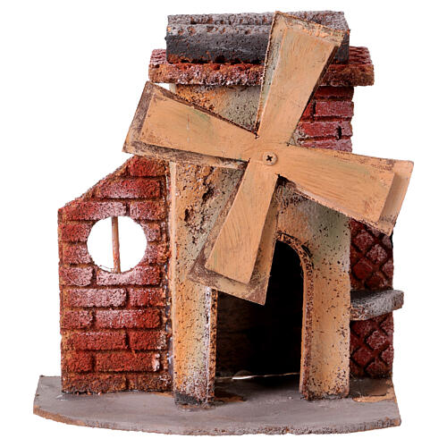 Mulino a vento modelli assortiti 20x15x10 cm presepe napoletano 10 cm 1