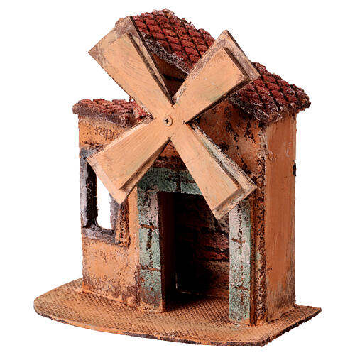Mulino a vento modelli assortiti 20x15x10 cm presepe napoletano 10 cm 2