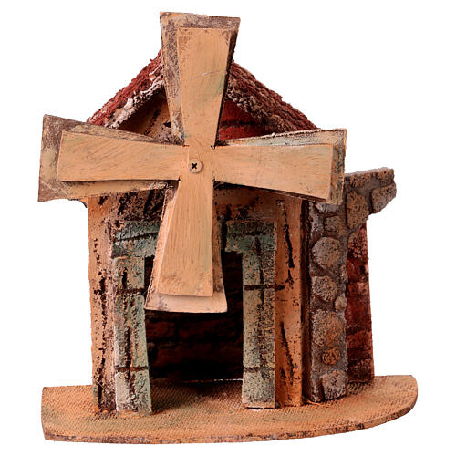 Mulino a vento modelli assortiti 20x15x10 cm presepe napoletano 10 cm 3