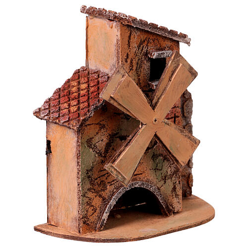 Mulino a vento modelli assortiti 20x15x10 cm presepe napoletano 10 cm 4