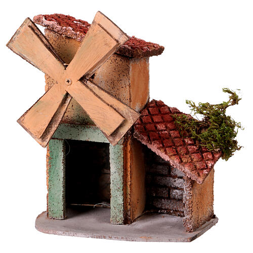 Mulino a vento modelli assortiti 20x15x10 cm presepe napoletano 10 cm 6