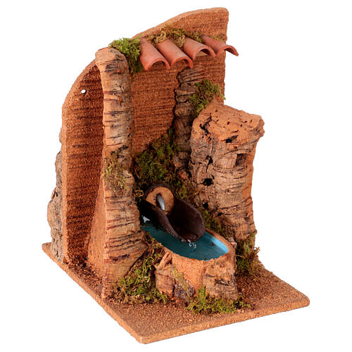 Fontaine crèche avec jet d'eau pour personnages de 10-12 cm 20x15x20 cm 4