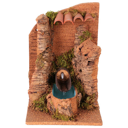 Fontana presepe 10-12 cm a getto d'acqua 20x15x20 cm 1