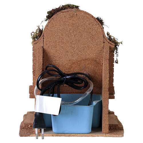 Fontana in sughero 23,5x20x17 cm presepe napoletano 10-14 cm 5