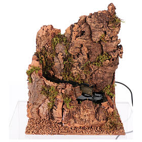 Fiume con movimento 10-12 cm presepe napoletano 25x20x15 cm