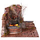 Décor fontaine à double jet 10-12 cm crèche napolitaine 25x30x25 cm s1