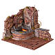 Décor fontaine à double jet 10-12 cm crèche napolitaine 25x30x25 cm s3