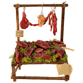 Meat stall for 24-30 cm Neapolitan Nativity Scene, 35x25x15 cm