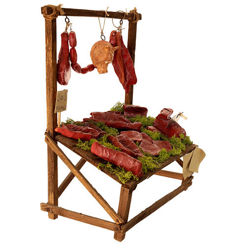 Meat counter 24-30 cm Neapolitan nativity scene 35x25x15 cm 3