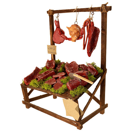 Meat counter 24-30 cm Neapolitan nativity scene 35x25x15 cm 4