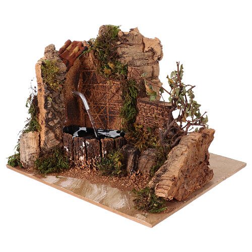 Fontaine animée modèles différents 24x20x17 cm crèche napolitaine 8-10 cm 2