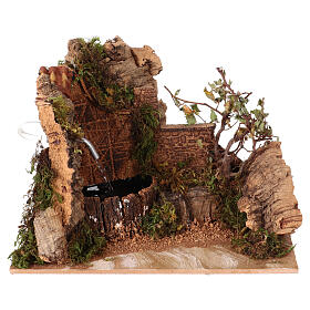Fonte variada animada 24x20x17 cm presépio Napolitano 8-10 cm