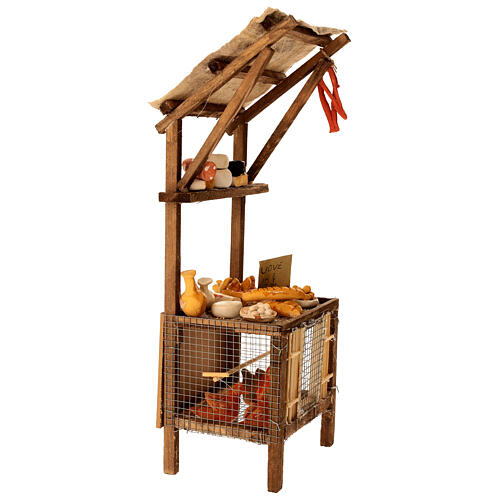 Chicken and hens stall for 20 cm Neapolitan Nativity Scene, 40x15x10 cm 3