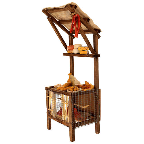 Chicken and hens stall for 20 cm Neapolitan Nativity Scene, 40x15x10 cm 5