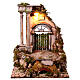 Temple with double staircase, 45x40x40 cm, for 12 cm Neapolitan Nativity Scene s1