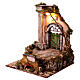Cenário templo com duas escadas 45x40x40 cm presépio napolitano 12 cm s3